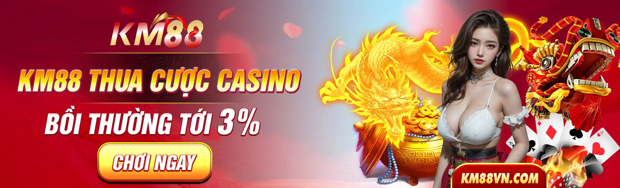 KM88 thua cược casino bồi thường tới 3%